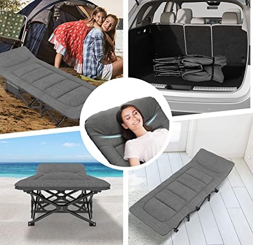 ATORPOK Folding Camping Cot for Adults with Cushion and Pillow - Image 6