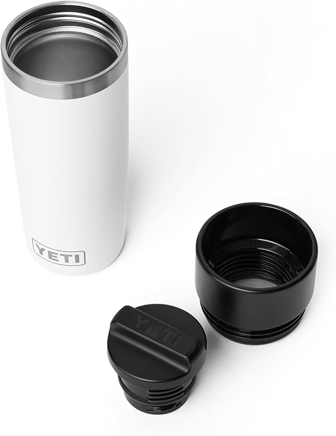 YETI Rambler 16 oz Travel Bottle, Stainless Steel, Vacuum Insulated with Leakproof Commuter Cap, White - Image 3
