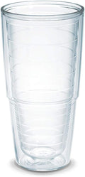 Tervis Clear & Colorful Tabletop Made in USA Double Walled Insulated Tumbler Travel Cup Keeps Drinks Cold & Hot, 24oz, Clear by TervisTumblerCompany