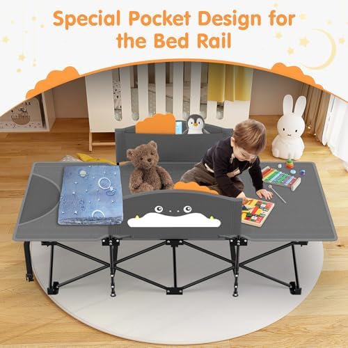 Suteck Kids Camping Cot, Comfortable Toddler Cots Bed with Blanket - Image 3