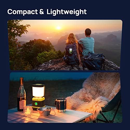 Consciot LED Battery Powered Camping Lantern, 1000LM, 4 Light Modes, IPX4 Waterproof Portable Tent Flashlight for Power Outages, Emergency, Hurricane, Hiking, Light Green, (Pack of 20) - Image 7