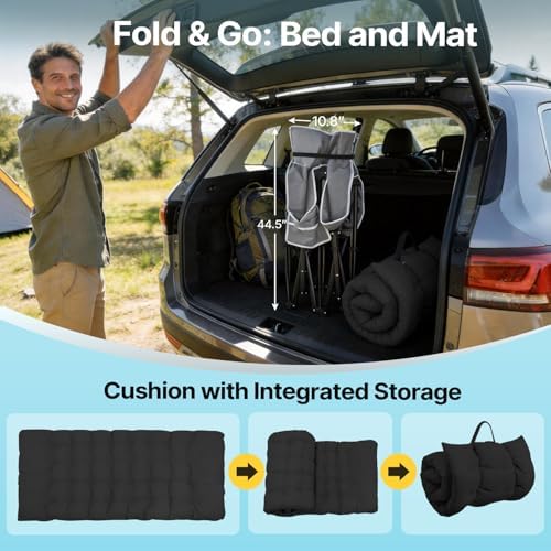Slendor XXL Camping Cot with Mattress, Pillow & Carry Bag, 32" Extra Wide - Image 7