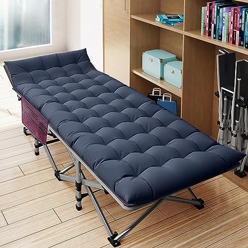 LILYPELLE Folding Camping Cot, Extra Wide Heavy Duty Sleeping Cots with Carry Bag, Double Layer Oxford Portable Travel Camp Cots for Home, Office Nap and Outdoor Beach - Image 2