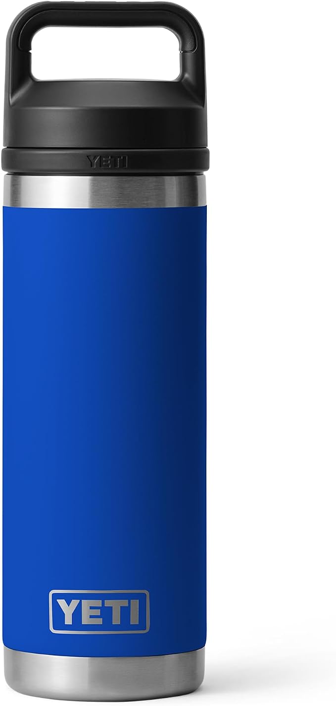 YETI Rambler 18 oz Bottle, Leakproof, Vacuum Insulated, Stainless Steel with Chug Cap, Royal Blue by YETI