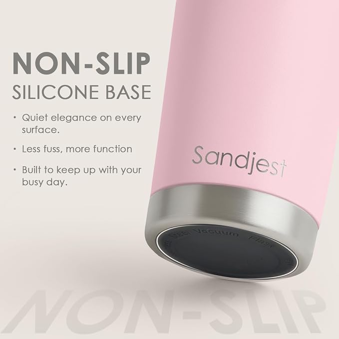 SANDJEST Pink Tumbler 20oz Stainless Steel Double Wall Vacuum Insulated, Travel Coffee Cup, Gifts for Men Women Birthday Christmas - Image 4