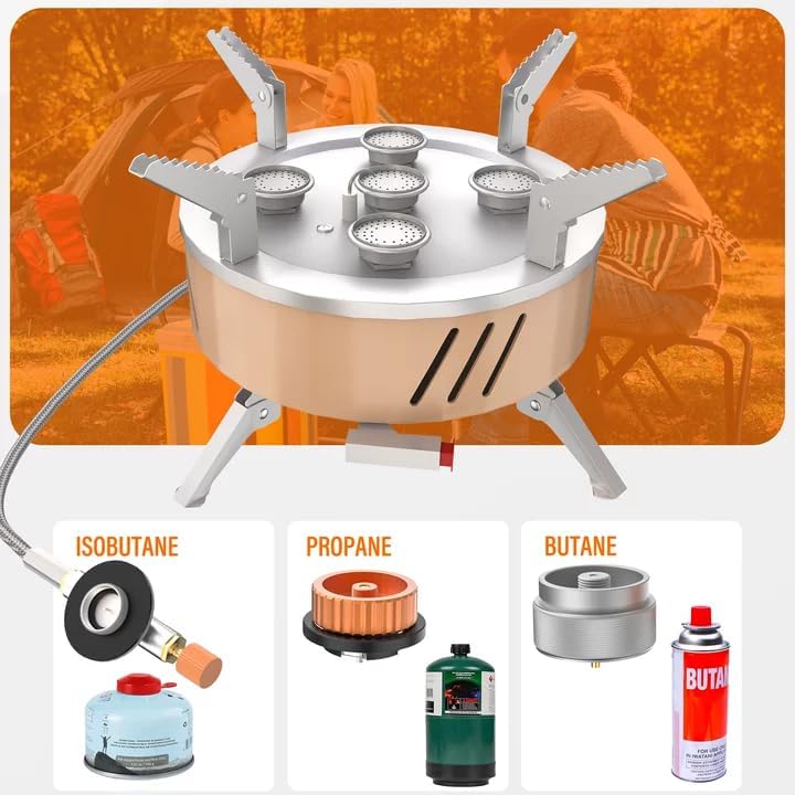 Veralune Camping Stove, Portable Gas Stove, 57500 BTU High Power - Image 3