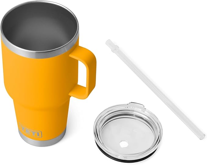 YETI Rambler 35 oz Tumbler with Handle and Straw Lid, Travel Mug Water Tumbler, Vacuum Insulated Cup with Handle, Stainless Steel, Beekeeper - Image 4