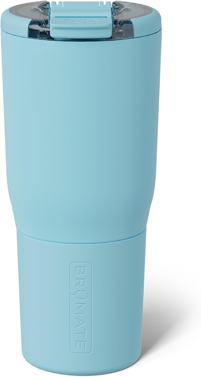 BrüMate Nav 25oz 100% Leak Proof Insulated Travel Tumbler with Magnetic BevLock™ Lid - Double Wall Cup-Holder Friendly Stainless Steel Mug (Glacier) by Br%C3%BCMate