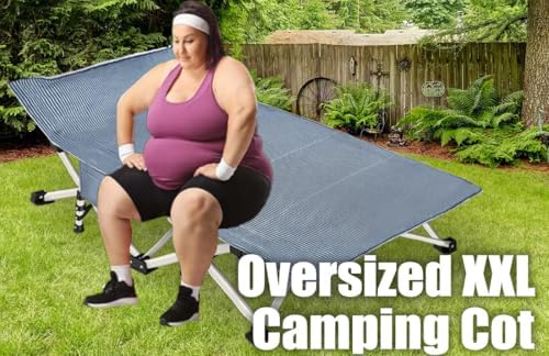 XXL 32" Camping Cot with Comfortable Mattress, Cots for Sleeping - Image 3