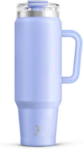 Meoky 40 oz Tumbler with Handle and Straw, Insulated Tumbler with Lid and Straw, Stainless Steel Travel Mug, Keeps Cold for 34 Hours, 100% Leak Proof, Fits in Car Cup Holder (Lilac) by MEOKY