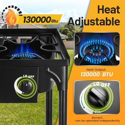 Outdoor Camping Stove, 130000 BTU Single Burner - Image 2