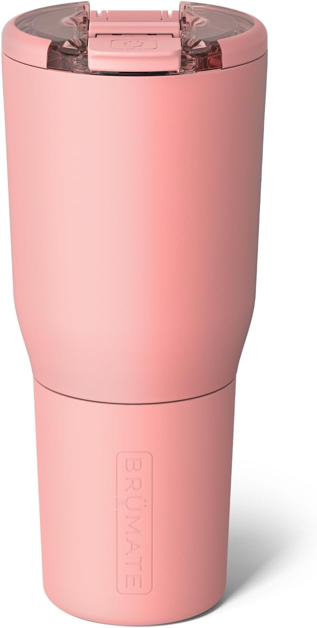 BrüMate Nav 35oz 100% Leak Proof Insulated Travel Tumbler with Magnetic BevLock™ Lid - Double Wall Cup-Holder Friendly Stainless Steel Mug (Guava) by Br%C3%BCMate