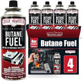 Chef Master Butane Fuel Canister, Camp Stove & Torch Refill, 8 oz, 4-Pack by ChefMasterProfessional