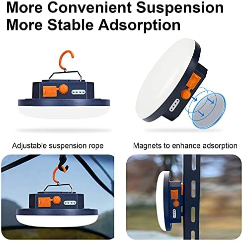 3000LM Flashlight Portable LED Camping Lantern Light 15W with Digital Display and Magnet , IPX5 Waterproof Tent Lights Light for Parents Christmas Gift - Image 2