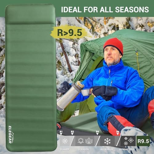 Elegear Air & Foam Self Inflating Sleeping Pad 4" Built-in Electric Pump - Image 5