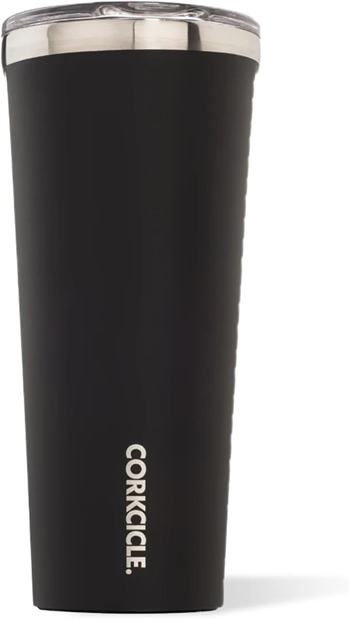 Corkcicle Classic Tumbler - Keeps Drinks Cold for 9 Hours & Hot for 3 - Triple-Insulated Stainless Steel - Holiday Tumbler Gift - 24 oz - Matte Black - Image 2