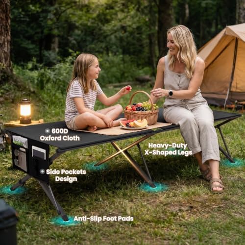 Heavy Duty Camping Cot for Adults, 31.5'' Wide Folding Cot, Support 400LBS - Image 4