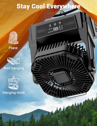 KopBeau 20000mAh Portable Rechargeable Fan, Battery Powered Camping Fan - Image 6