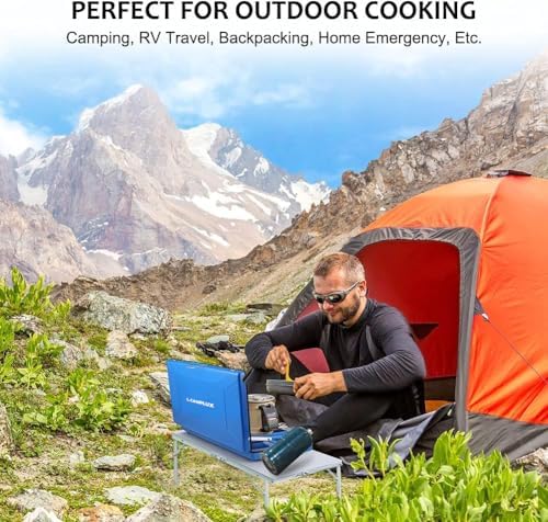 Camplux Camping Stove 20,400 BTU, 1 Grill & 2 Burners Propane Stove for Outdoor Cooking - Image 5