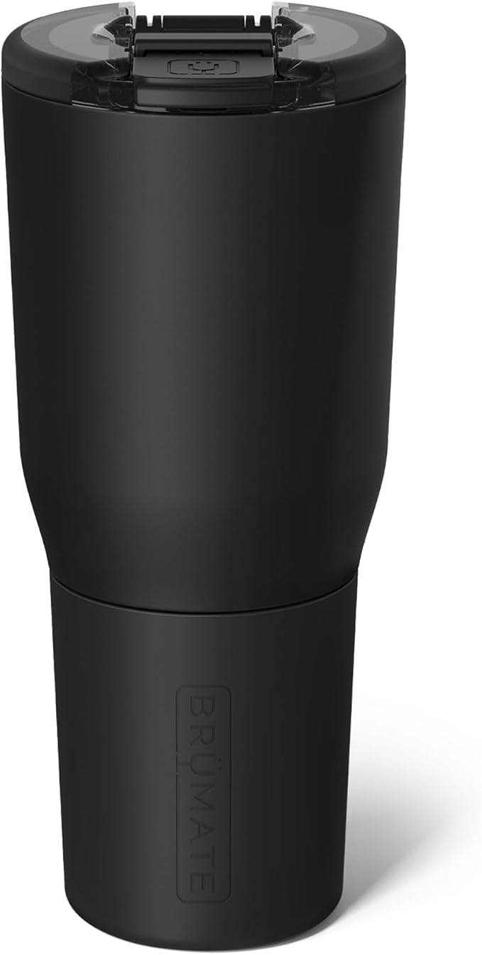 BrüMate Nav 35oz 100% Leak Proof Insulated Travel Tumbler with Magnetic BevLock™ Lid - Double Wall Cup-Holder Friendly Stainless Steel Mug (Matte Black) by Br%C3%BCMate