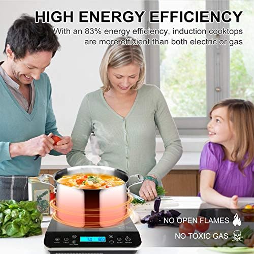 Duxtop Portable Induction Cooktop, Countertop Burner 1800W Silver 9600LS - Image 3