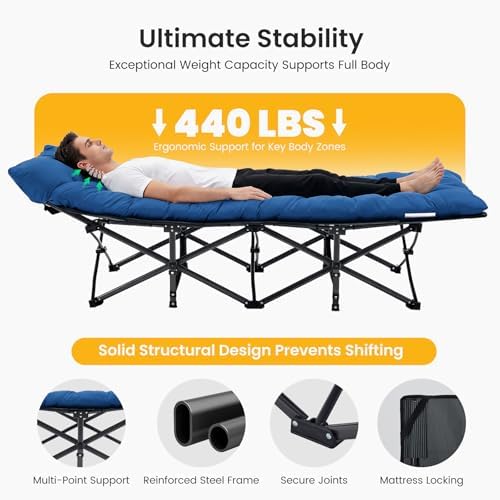 NEWBULIG Camping Cots for Adults, Foldable Bed, Sleeping Cot - Image 3