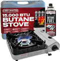 Chef Master Portable Butane Camping Stove, Backpacking Burner, 15,000 BTU by ChefMasterProfessional