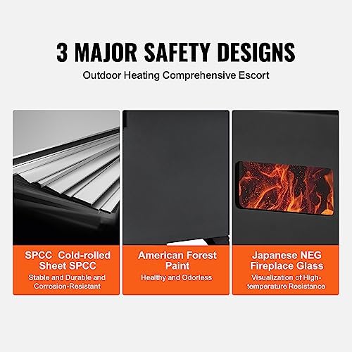 VEVOR Camping Wood Stove Alloy Steel Camping Tent Stove, Portable Wood Burning Stove with Chimney Pipes & Gloves, 1400in³Firebox Hot Tent Stove for Outdoor Cooking and Heating with 8 Pipes - Image 6