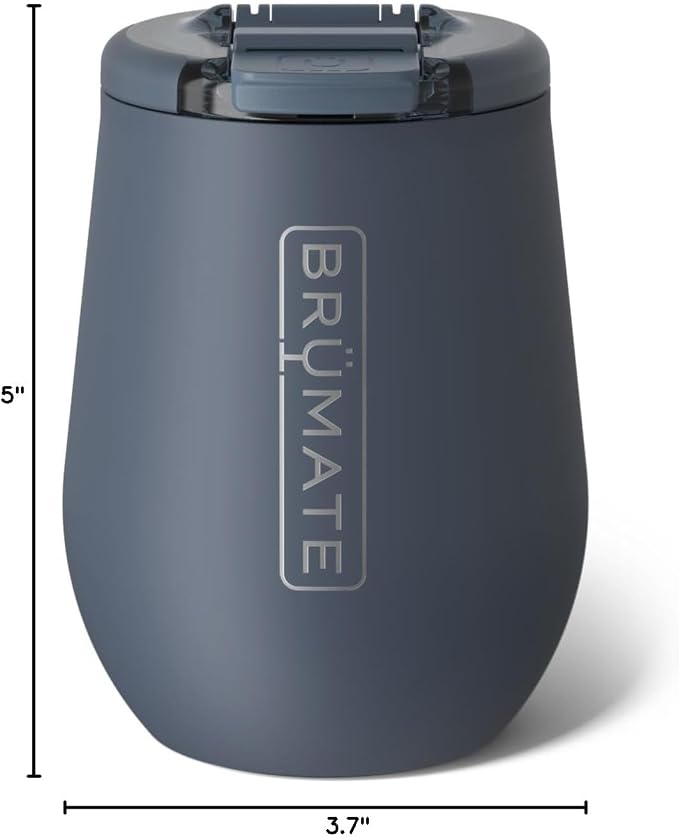 BrüMate Uncork'd 14oz 100% Leakproof Insulated Wine Tumbler | Locking Lid | Insulated Stainless Steel Wine Glass | Perfect For Travel & Outdoors | BPA-Free (Nightfall Blue) - Image 6