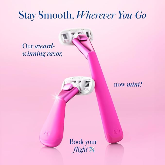 Women's Mini Travel Razor Shave Kit, 1 Mini Travel Razor Handle + 5 Blade - Image 5