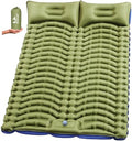 Double Camping Sleeping pad with Pillow & Built-in Foot Pump by Pretyw