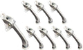 QCAA Heavy Duty Kickdown Door Stopper, Zinc Die Cast, Satin Chrome, 8 Pack by QCAAHardware
