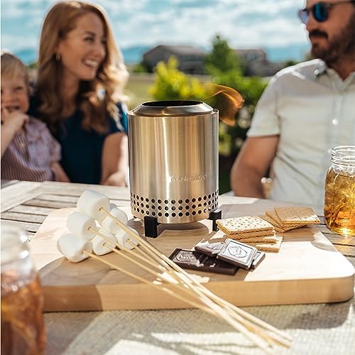 Solo Stove Mesa, 5.1 Inch Tabletop Fire Pit with Stand - Smokeless, Stainless Steel Fire Pit for Camping, Outdoor & Patio- Wood Burning or Pellet Fueled Portable Bonfire, 1.4lbs, Water - Image 6
