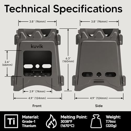 Kuvik Titanium Wood Stove - Ultralight and Compact Stove for Backpacking - Image 5