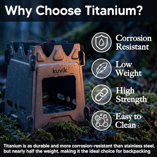 Kuvik Titanium Wood Stove - Ultralight and Compact Stove for Backpacking - Image 2
