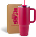 Hogg Big Swig 40 oz Tumbler with Handle and Straw - Hot Pink, 40oz Insulated Stainless Steel, Water Tumbler with Straw, Water Cup with Handle, Versatile Leak Proof Lid by HoggOutfitters