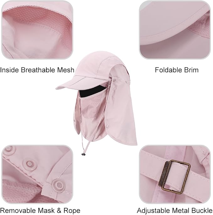 Foldable Sun Cap, Fishing Hats, UPF 50+ Protection Caps - Image 2
