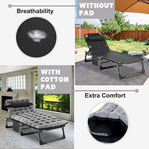 ABORON Extra Wide 28-Inch Folding Camping Cot for Adults with Mattress - Image 5