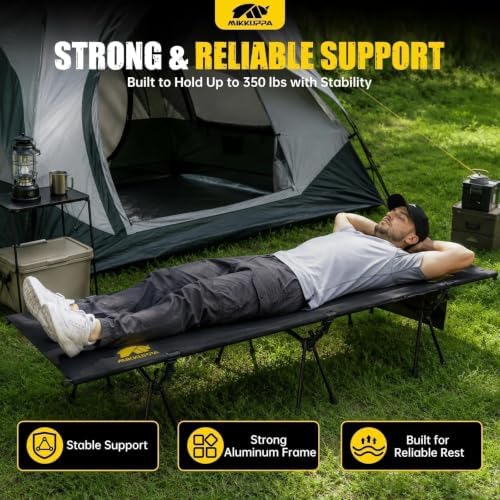 MIKKUPPA Backpacking Camping Cot for Adults, Heavy-Duty Portable Cot Bed - Image 6
