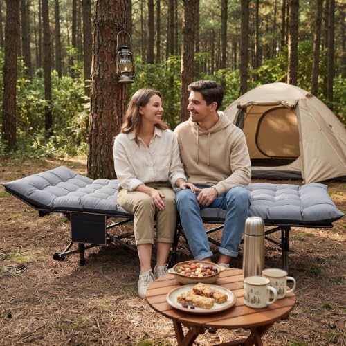 DoCred Folding Camping Cot with Mattress, Heavy Duty Folding Cot - Image 5