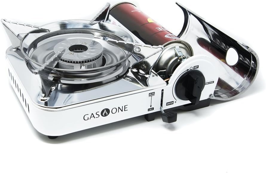 GasOne Emergency Gear Camping Butane Portable Gas Stove with Carrying Case - Image 5
