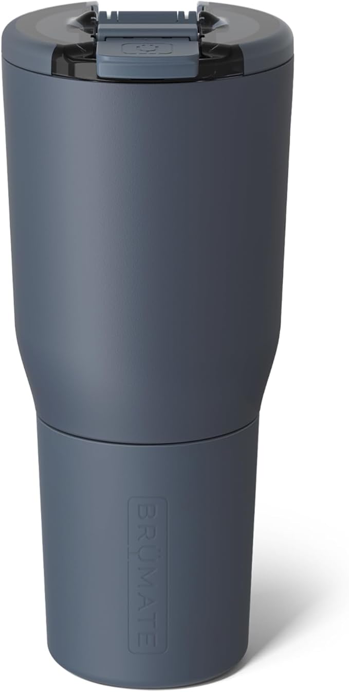 BrüMate Nav 35oz 100% Leak Proof Insulated Travel Tumbler with Magnetic BevLock™ Lid - Double Wall Cup-Holder Friendly Stainless Steel Mug (Nightfall Blue) by Br%C3%BCMate