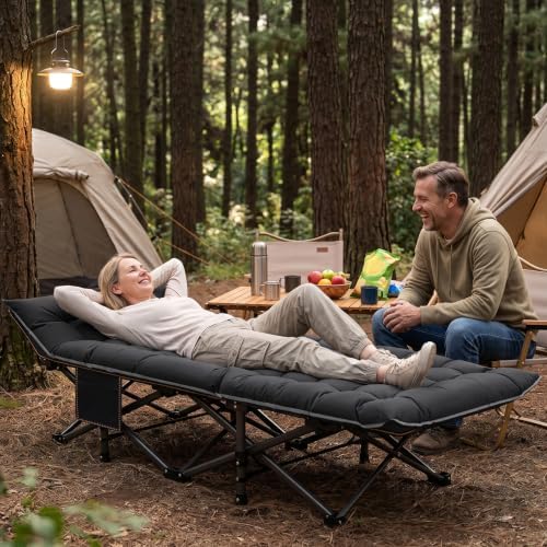DoCred Folding Camping Cot with Mattress, Heavy Duty Folding Cot - Image 5