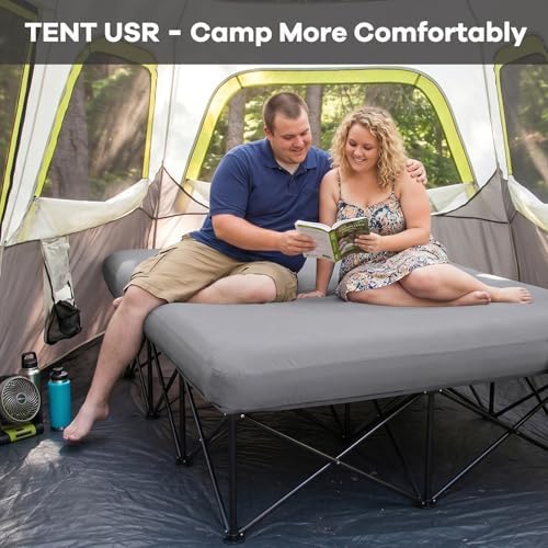 FUNDANGO Queen Camping Cot with Electric Pump and Air Mattress, 80 x 60 in - Image 2