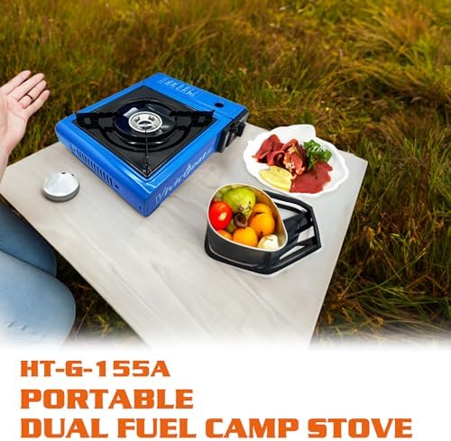 vivicreate 7000 BTU Portable Stove, Camping Stove, Butane Stove, Outdoor stove,Korean style BBQ stove,Blue - Image 5