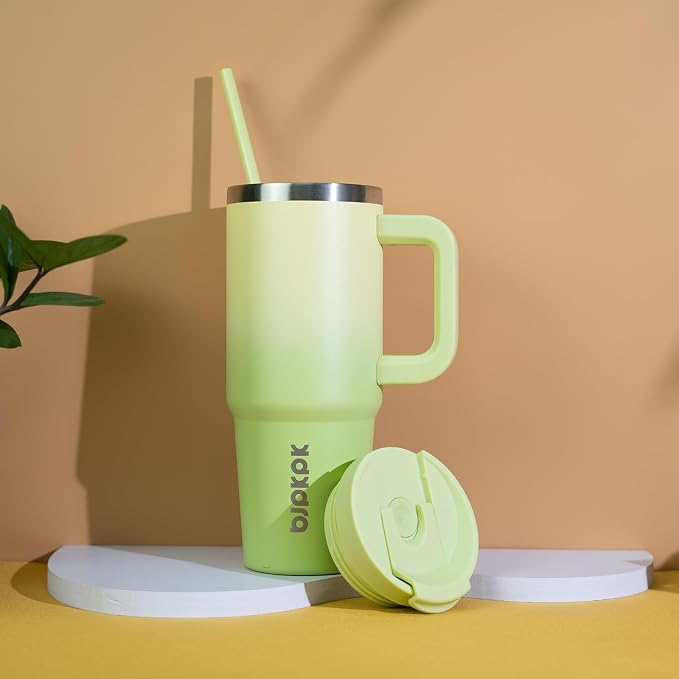 BJPKPK 30 oz Insulated Tumbler With Lid And Straw Stainless Steel Tumblers Cup With Handle For Women And Men,Laguna - Image 6