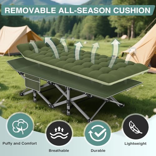 ZENPETIO Folding Camping Cot for Adults, 28" Heavy-Duty Portable Cots Bed - Image 3