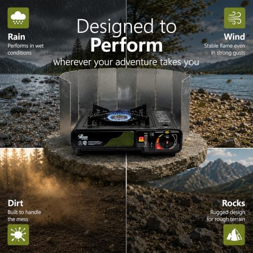 JoChef Portable Butane Camping Stove – 3-Year Warranty, Windshield & Case - Image 5