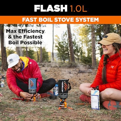 Jetboil Flash Portable Fast Boil Stove for Camping and Backpacking with 1-Step Auto Ignition, Propane/Isobutane Burner with Cooking Cup - Image 2