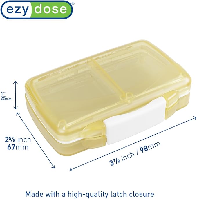 EZY DOSE Moisture-Proof Pill Case, Medicine Planner, Vitamin Organizer Box - Image 3